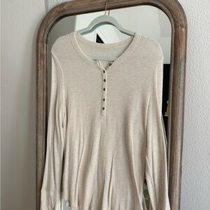 Aerie Cream Button Down Shirt